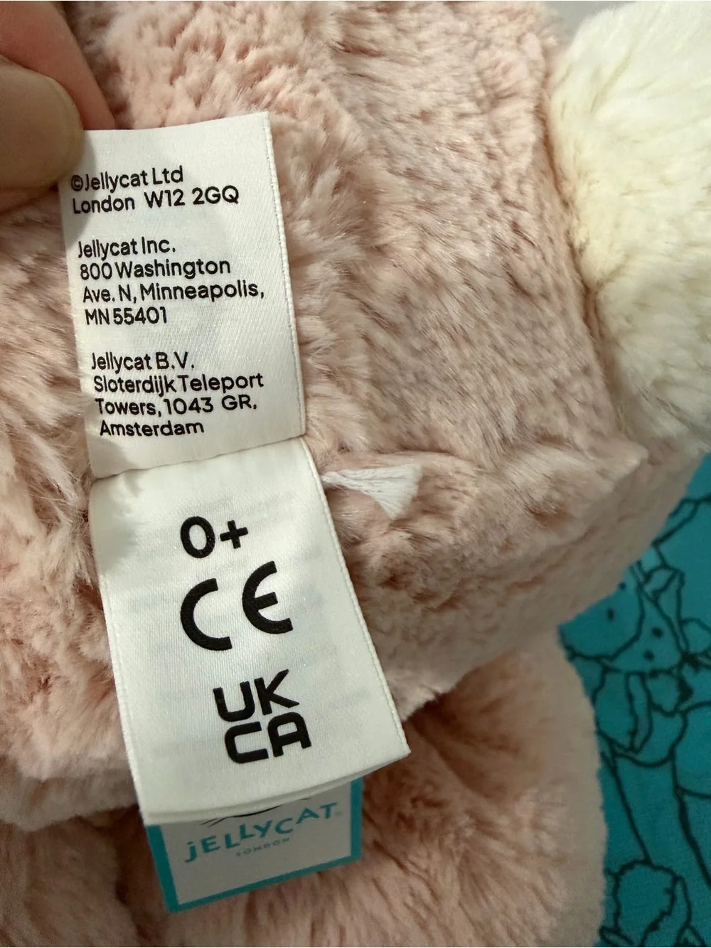 AUTHENTIC❗️Jellycat HUGE blossom blush bunny cherry BIG 20”- NWT- Dust Bag